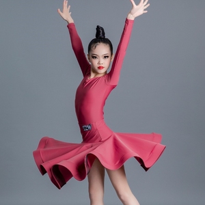 网红拉丁舞比赛专业规定服装女少儿童舞蹈艺考级标准练功表演出服