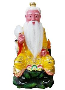 新品摆件a 像像神像 白鹤仙师雕鹤先师道教神佛漆线白贴金 40厘米