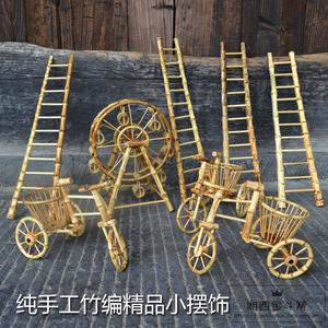 竹马鞭竹根迷你型风车小型工艺品装饰品儿童玩具农家乐道具包邮