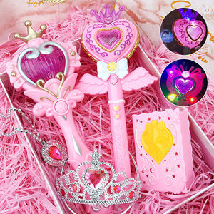 魔仙堡女王儿童巴拉拉小魔仙大号魔法棒皇冠仙女公主发光玩具权杖