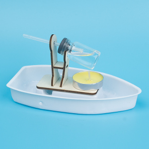 蒸汽船小船喷气装置小学材料包套水汽动力船新能源教具科技小制作