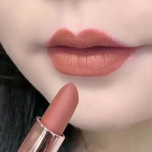 不掉色不沾杯欧美风肉桂色口红雨衣大牌正品哑光持久防水小众品牌