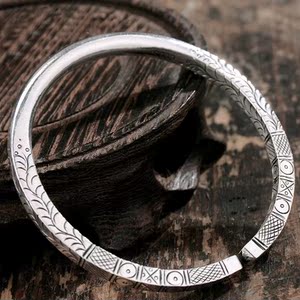 云南雪花银手镯男