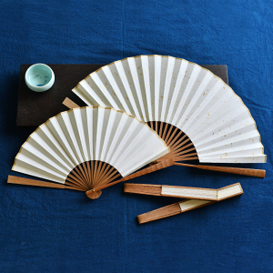 中国风空白宣纸折扇洒金纯白绘画写字国画工笔扇面手绘复古风日用
