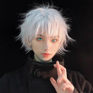 假发男日系短发dk少年白色假毛cos五条悟同款假发动漫正太基佬毛