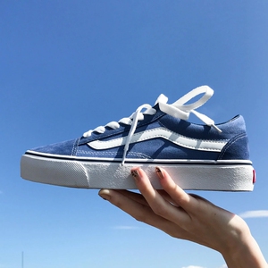 001人付款淘宝vans滑板鞋耐磨减震skate slip-on蓝色棋盘格专业pro款