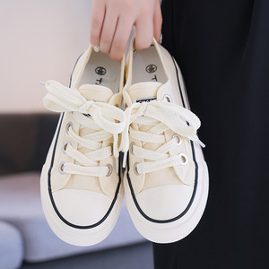 鞋子女帆布鞋显脚小