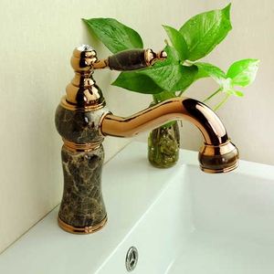 蜜室系列玫瑰金色水龙头欧式水龙头全铜台盆龙头