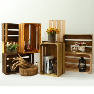 实木箱子储物箱长方形家用木框箱定制陈列装饰复古大小水果收纳箱