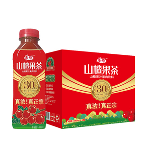 华旗山楂果茶 山楂果汁果肉饮料 华旗30年系列 400ml*6瓶