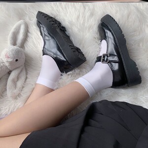 适合英伦风小皮鞋搭配半身百褶长裙穿裙子配的袜子女夏季款中筒袜