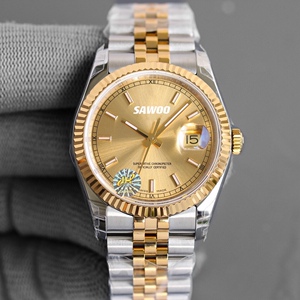 商沃日志型机械手表防水钢带一件定制机芯男女手表全自动