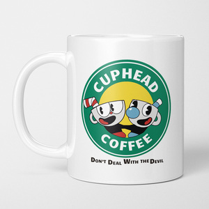 茉与白cuphead coffee茶杯头白色马克杯泡水茶杯冷萃咖啡杯子男女