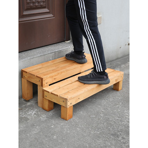 可移动增高台地面梯步防腐木脚踏实木楼梯台阶q踏板踏步小台阶楼