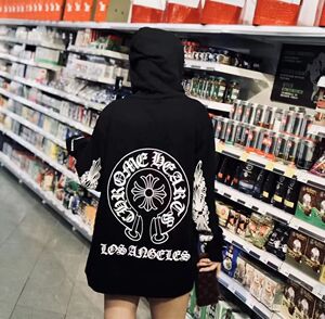 chrome hearts克罗心大马蹄拉斯维加斯男女同款拉链卫衣外套帽衫