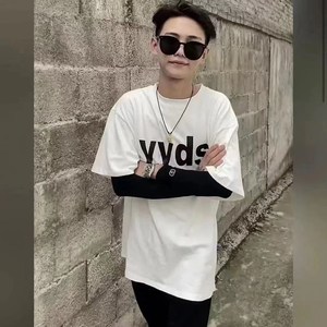 森马yyds字母印花快手网红花百万同款短袖t恤男精神小伙短袖纯棉t