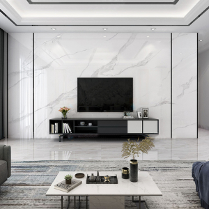 竹木纤维集成墙板电视背景墙现代简约客厅装饰大理石集成锁扣板材