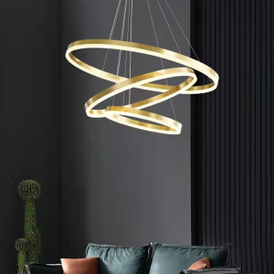 欧普照明全铜吊灯圆环形北欧简约现代客厅灯轻奢大气餐厅卧室极简