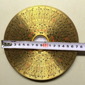 风水 6寸纯铜罗盘罗经 镇宅八卦指南针 香港造 易经活盘