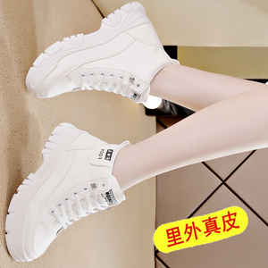 蜘蛛王马丁靴女鞋2024新款春季靴子白色短靴鞋子加绒厚底真皮单靴