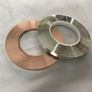 纯铜带 T2紫铜带 镀镍铜带 耐酸蚀0.1 0.2 0.5 1mm易焊接锂电铜片