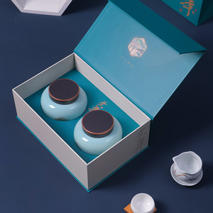 新款陶瓷罐茶叶盒高档白茶空礼盒安吉靖安资溪特产春茶包装盒定制