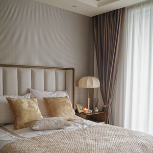 好好住网红千鸟格无缝墙布现代新中式高精密提花壁布北欧轻奢美式