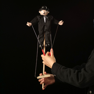 杖头木偶卓别林喜剧公仔玩偶人偶幼教道具表演生日创意礼物