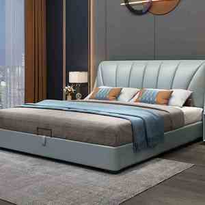 600人付款淘宝床轻奢现代18米双人床主卧简约欧式实木软靠15储物床