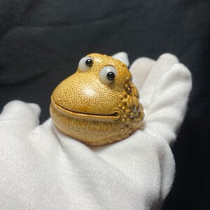 000人付款淘宝镶嵌老竹根雕金蟾手把件雅玩茶宠三脚蟾蜍手工工艺随形