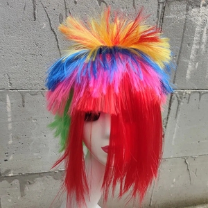 杀马特假发非主流整顶头发cos爆炸发套直播彩色直发葬爱家族模仿