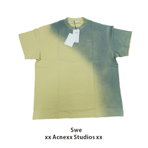 swe xx acne xx studios xx瑞典笑脸喷染扎染t恤男女同款情侣纯棉