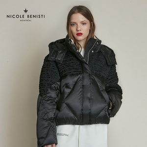 nicole benisti加拿大羽绒服女冬季短款鹅绒羽绒上衣76600290