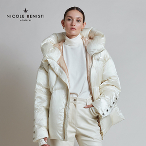 nicole benisti加拿大羽绒服女冬季短款鹅绒羽绒上衣70210150