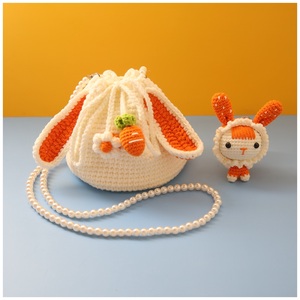 兔子玩偶手工编织包包斜挂包毛线钩针手工编织diy材料包自制礼物