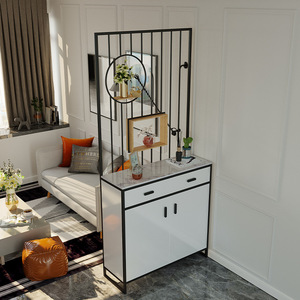 轻奢抽屉鞋柜玄关柜一体入户屏风装饰柜客厅铁艺隔断柜门厅储存柜