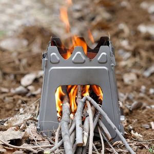 迷你小柴火炉户外木炭炉便携加厚取暖炉子不锈钢折叠炉炉具小灶台