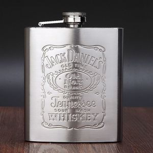 加厚不锈钢俄罗斯酒壶随身便携户外家用迷你红白酒具扁水壶小酒瓶