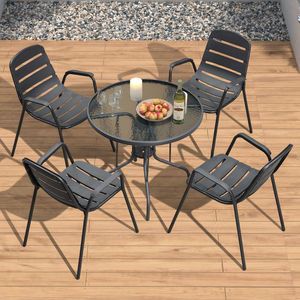 户外新款桌子一套阳台茶花园庭院露天咖啡桌椅组合带椅子简约现代
