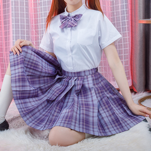 ief/爱依服旗舰店葡萄汽水jk制服格裙成品布现货学院风高腰短裙显