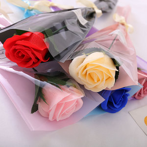 674人付款天猫康乃馨鲜花一支单只1朵教师节38干花束香皂玫瑰活动创意