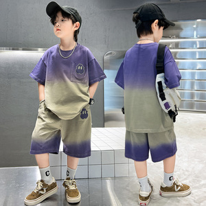 男童夏装套装2024新款儿童夏季短袖短裤两件套运动韩版薄款洋气潮