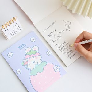 卡通兔子草c稿本学生用演算小清新草稿纸作业笔记本空白绘画便签m