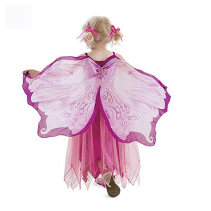 蝴蝶精灵儿童装扮精灵天使翅膀玩具披风面具万圣节幼儿园表演出服