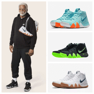 欧文4代德鲁大叔黑白鸳鸯全明星篮球鞋low绿橙粉黑绿橙白蓝低帮