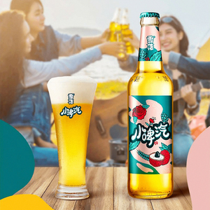 小脾气雪花啤酒小脾汽玫瑰荔枝味碳酸饮料0酒精0脂肪12瓶装果啤
