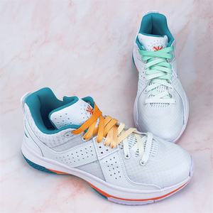 适配lining李宁韦德全城5橙绿色渐变鸳鸯腰果花热带海岛扎染鞋带