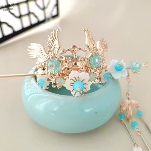 中国风发饰古装儿童汉服公主步摇发簪女童古风唐装拜年服步摇流苏