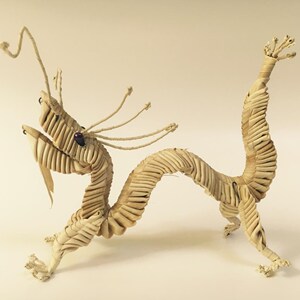 草编动物棕编龙 淮安非遗 传统手工q艺 民间特色文化饰品 送老外