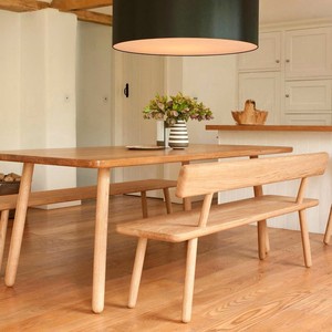 北欧实木长椅子带靠背家用客厅长凳原木长板凳简约靠椅餐桌长条凳
